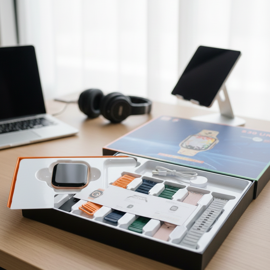 𝗦𝟭𝟬 𝗣𝗿𝗼𝗠𝗮𝘅 𝗦𝗺𝗮𝗿𝘁 𝗪𝗮𝘁𝗰𝗵 𝗦𝗲𝗿𝗶𝗲𝘀 𝟵 | 𝟳-𝗶𝗻-𝟭 𝗦𝘁𝗿𝗮𝗽𝘀 𝗦𝗲𝘁 | 𝗕𝗹𝘂𝗲𝘁𝗼𝗼𝘁𝗵 𝗖𝗮𝗹𝗹𝗶𝗻𝗴, 𝗠𝘂𝘀𝗶𝗰 & 𝗙𝗶𝘁𝗻𝗲𝘀𝘀