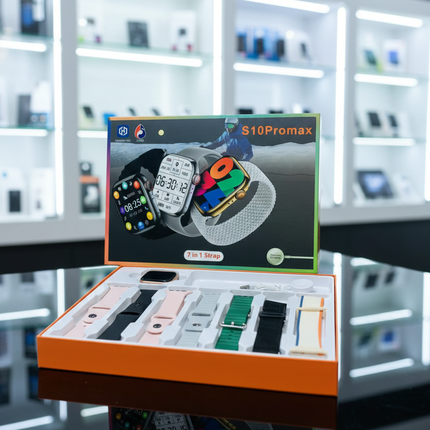 𝗦𝟭𝟬 𝗣𝗿𝗼𝗠𝗮𝘅 𝗦𝗺𝗮𝗿𝘁 𝗪𝗮𝘁𝗰𝗵 𝗦𝗲𝗿𝗶𝗲𝘀 𝟵 | 𝟳-𝗶𝗻-𝟭 𝗦𝘁𝗿𝗮𝗽𝘀 𝗦𝗲𝘁 | 𝗕𝗹𝘂𝗲𝘁𝗼𝗼𝘁𝗵 𝗖𝗮𝗹𝗹𝗶𝗻𝗴, 𝗠𝘂𝘀𝗶𝗰 & 𝗙𝗶𝘁𝗻𝗲𝘀𝘀