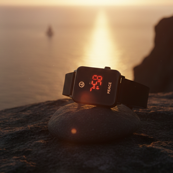 𝗦𝗶𝗹𝗶𝗰𝗼𝗻𝗲 𝗦𝘁𝗿𝗮𝗽 𝗧𝗼𝘂𝗰𝗵 𝗟𝗘𝗗 𝗗𝗶𝗴𝗶𝘁𝗮𝗹 𝗪𝗮𝘁𝗰𝗵 | 𝗠𝗼𝗱𝗲𝗿𝗻 𝗦𝘁𝘆𝗹𝗲, 𝗖𝗹𝗲𝗮𝗿 𝗗𝗶𝘀𝗽𝗹𝗮𝘆 & 𝗖𝗼𝗺𝗳𝗼𝗿𝘁𝗮𝗯𝗹𝗲 𝗙𝗶𝘁